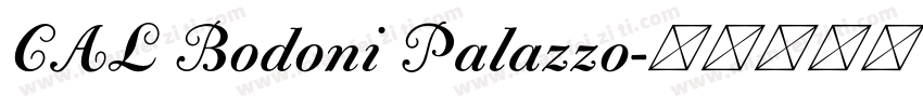 CAL Bodoni Palazzo字体转换